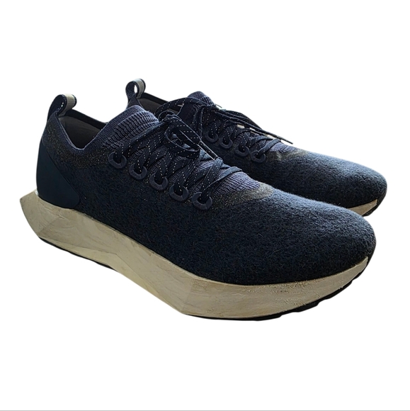 Allbirds Wool Flyer Mizzles Shoes Sz 10.5 Blue Water Repellent Low Sneakers - Picture 2 of 15